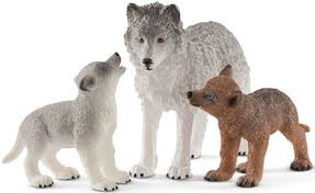Schleich Mother Wolf with Pups SCH42472