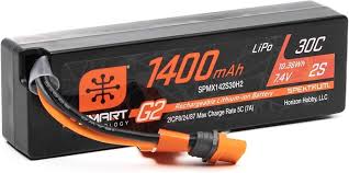 Spektrum 1400mAh 2S 7.4V Smart G2 30C LiPo; IC2 Connector SPMX142S30H2
