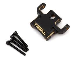 Treal Hobby Axial SCX24 Brass Rear Upper Link Mount (Black) TLHTSCX24-184