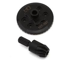 Hot Racing Steel Helical Differential Ring & Pinion Gear for Traxxas® Mini Maxx® (Rear) (39T/10T) HRASMMX9390R