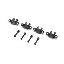 Lower Shock Mount, Aluminum, Black(4): Mini LMT TLR314009