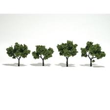 Woodland Scenics Ready-Made Tree, Light Green 2-3" (4) WOOTR1503