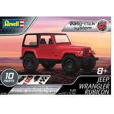 Revell 1/25 Jeep Wrangler Rubicon EZ Click Plastic Model Kit RMX851239