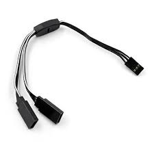 Yeah Racing Y-Harness High Current Servo Extension Lead (Black) (JR/Futaba Plug) (150mm) YEA-WPT-0154BK