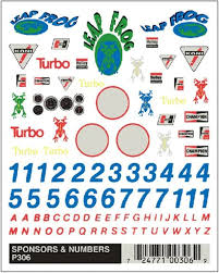 PINE CAR Dry Transfer Decals, S