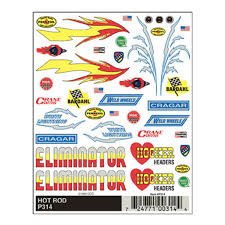 PINE CAR Dry Transfer Decals, H