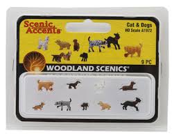 Woodland Scenics HO Dogs & Cat WOOA1972