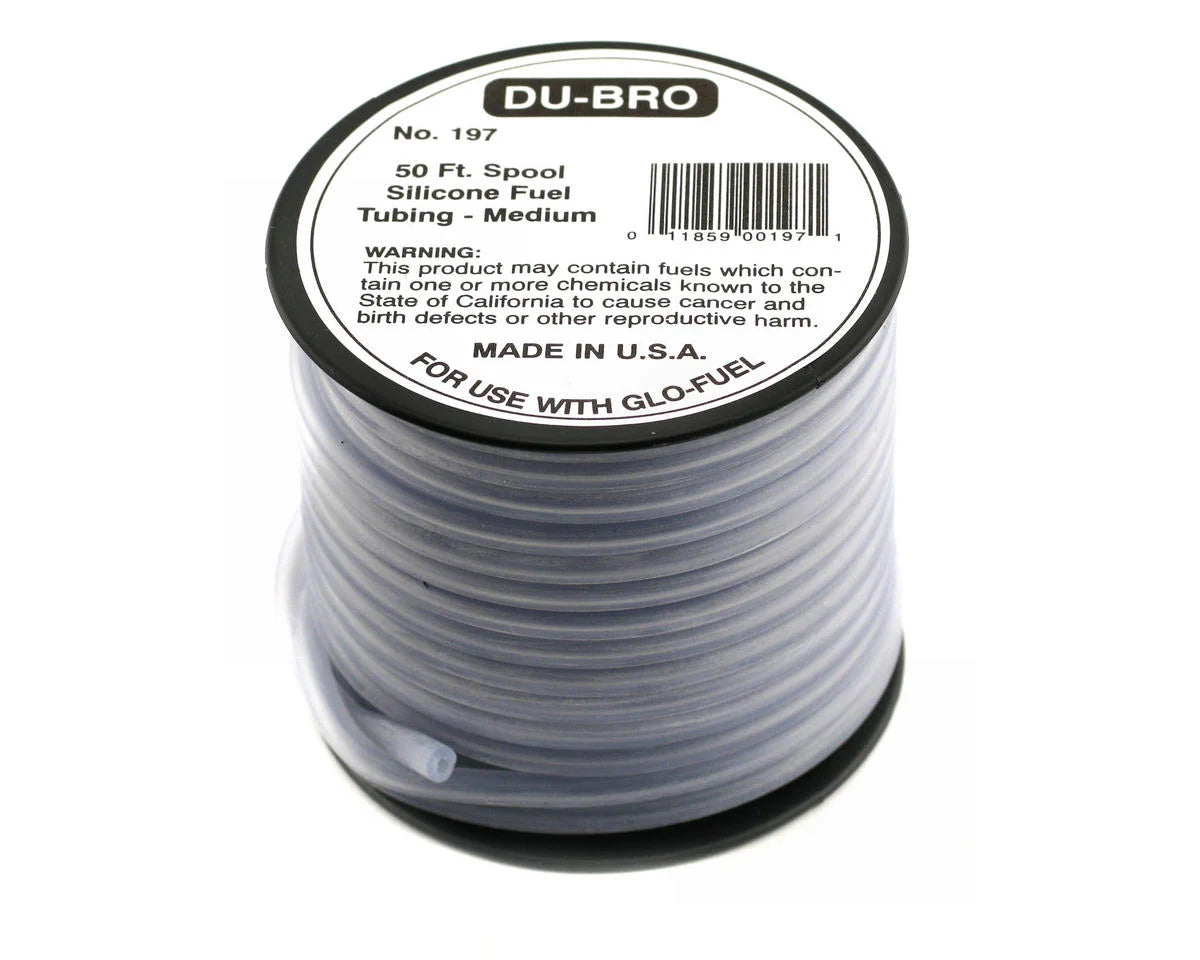 DuBro Medium Silicone Fuel Tubing (Blue) (50') DUB197