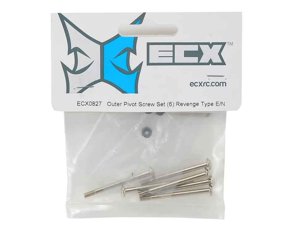 ECX 0827 Outer Pivot Screw Set (6): Reve
