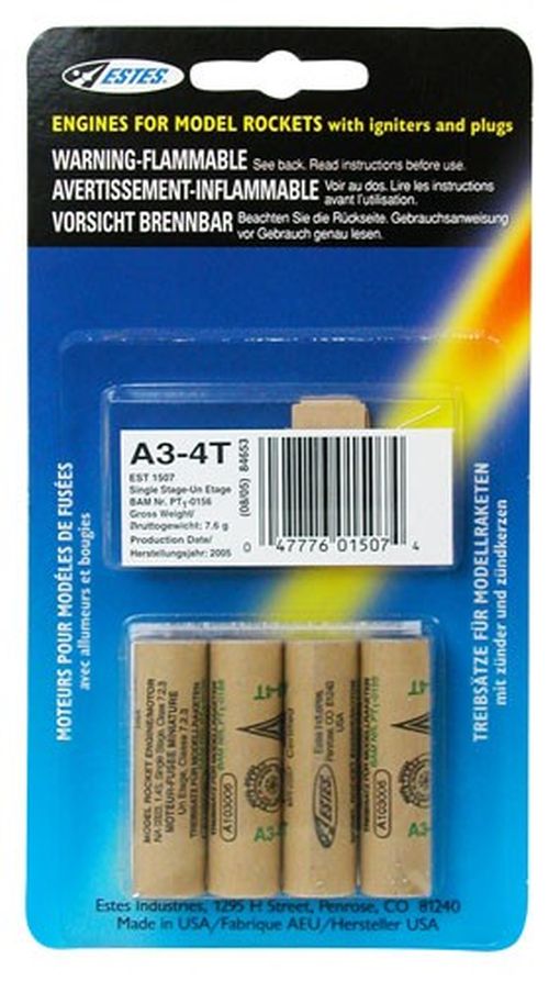 Estes A3-4T Mini engines (4) EST1507