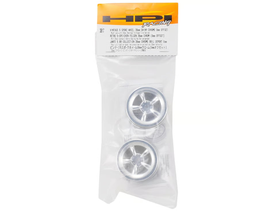 5-Spoke Wheel 26mm Shiny Chrm