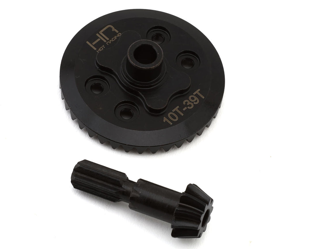 Hot Racing Steel Helical Differential Ring & Pinion Gear for Traxxas® Mini Maxx® (Front) (39T/10T) HRASMMX9390F