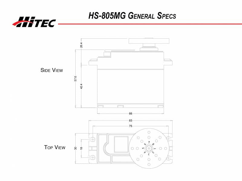 HRC 32805S Mega Giant-Scale Servo HS-805MG
