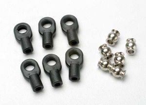 Rod Ends w/Hollow Balls Small: Revo Traxxas 5349
