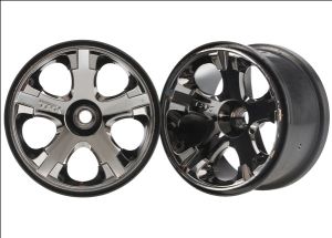 TRAXXAS FR All-Star 2.8" Black Chrome Wheels (2): Nitro 5577A