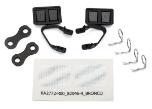 MIRRORS SIDE BLK L/R/RETAINERS Traxxas 8073