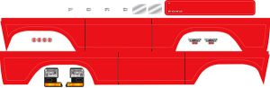 DECAL TRX-4 BRONCO RED Traxxas 8078R