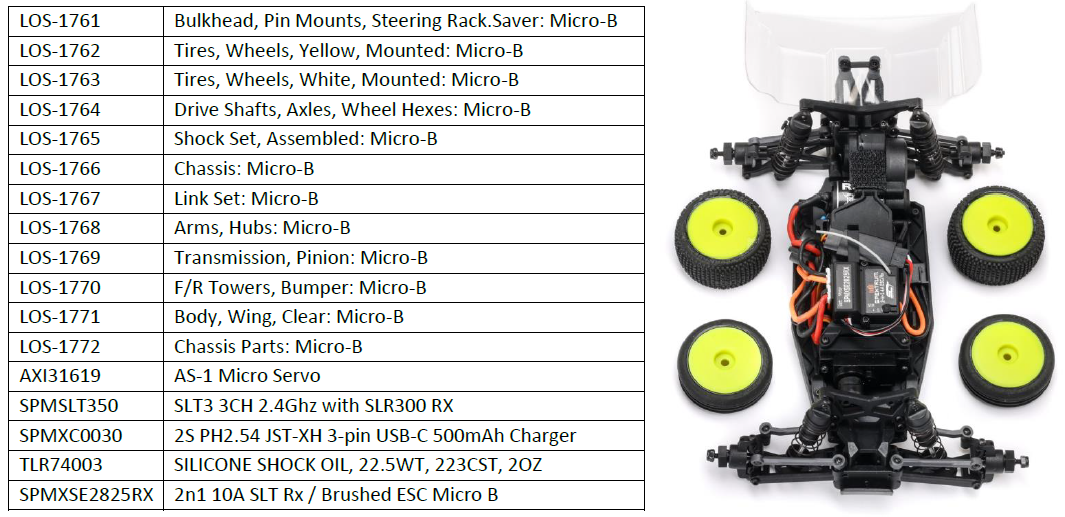 Micro-B 2WD Buggy, RTR Losi LOS00007