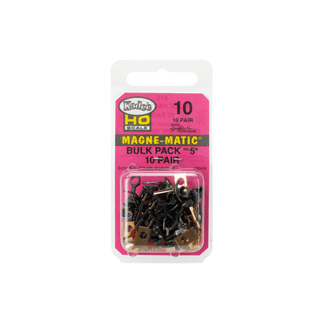 Kadee #10 HO Scale Bulk Pack - 10 pair #5 (NO.5) Metal Couplers - Medium (9/32") Centerset Shank KAD10