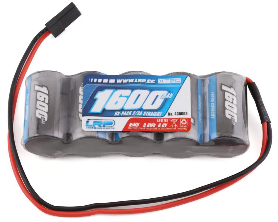 LRP XTEC 5-Cell 6.0V NiMH Flat Receiver Pack (1600mAh) LRP430603