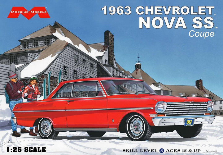 1/25 Moebius 1963 Chevy Nova SS Coupe Plastic Model Kit