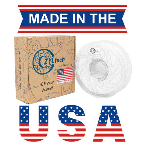 PLA 3D Printer Filament 1.75mm 1kg CERAMIC WHITE ZYLtech Engineering FMT-PLA-CerWH