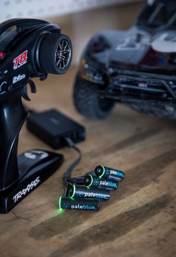 Pale Blue Lithium Ion Rechargeable AA Batteries 4pk PBLPBAAC