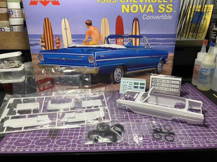 1/25 Moebius 1963 Chevy Nova SS Convertible Plastic Model Kit