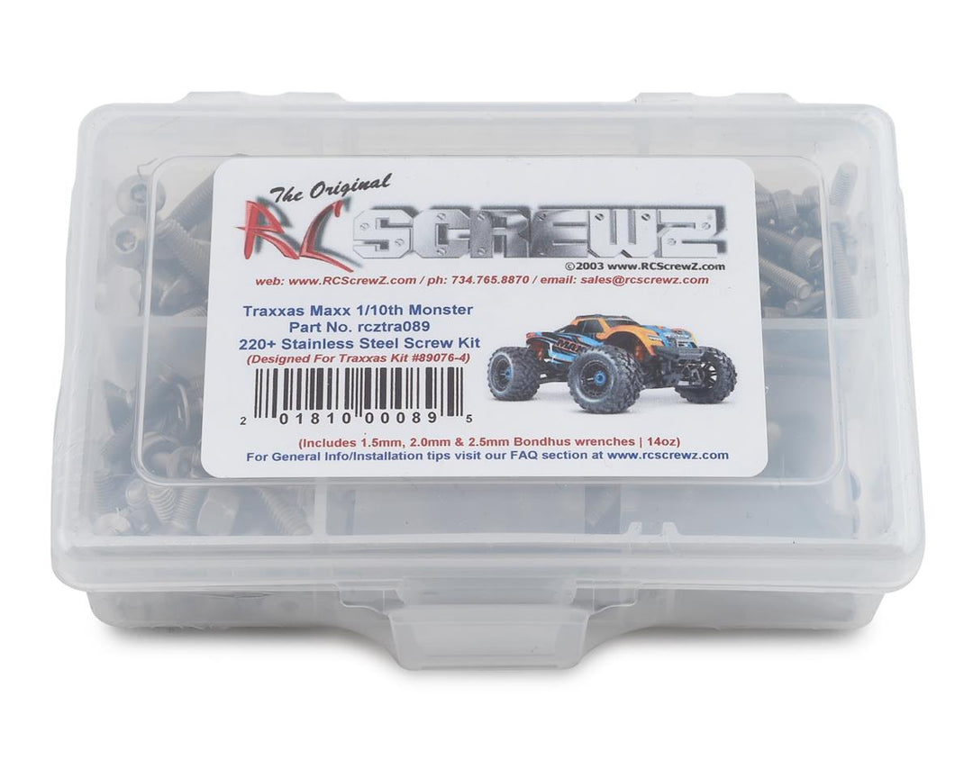 RC Screwz Traxxas Maxx Stainless Steel Screw Kit RCZTRA089

