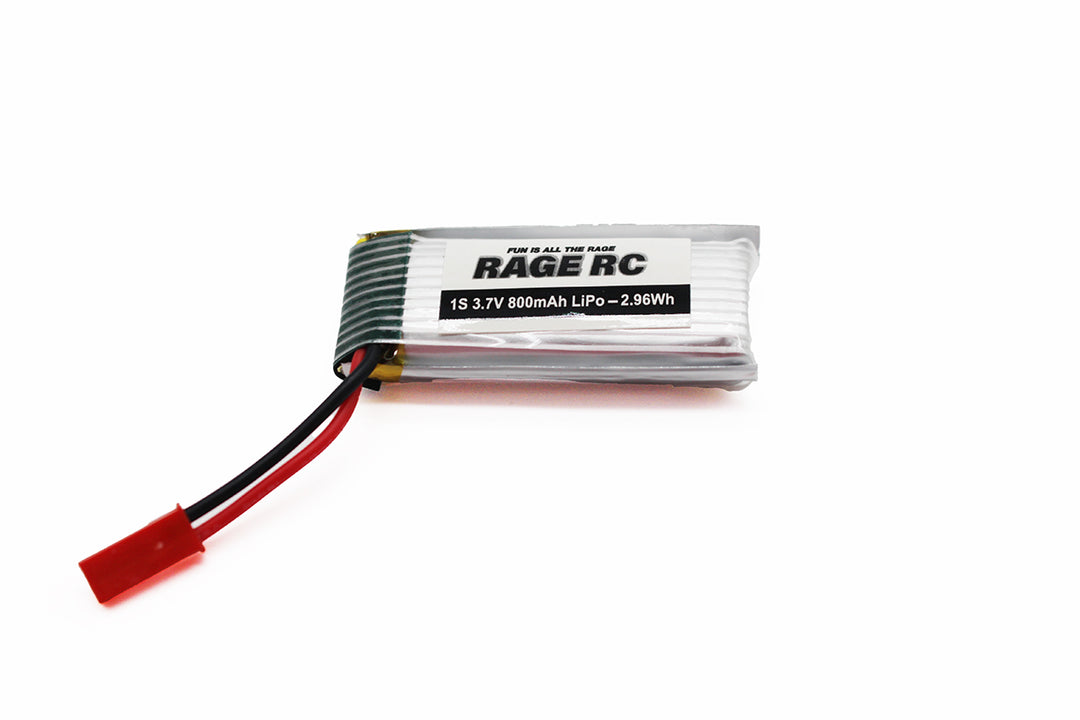 1S 3.7V 800mAh LiPo Battery; Tribus, Rage, RGR3111