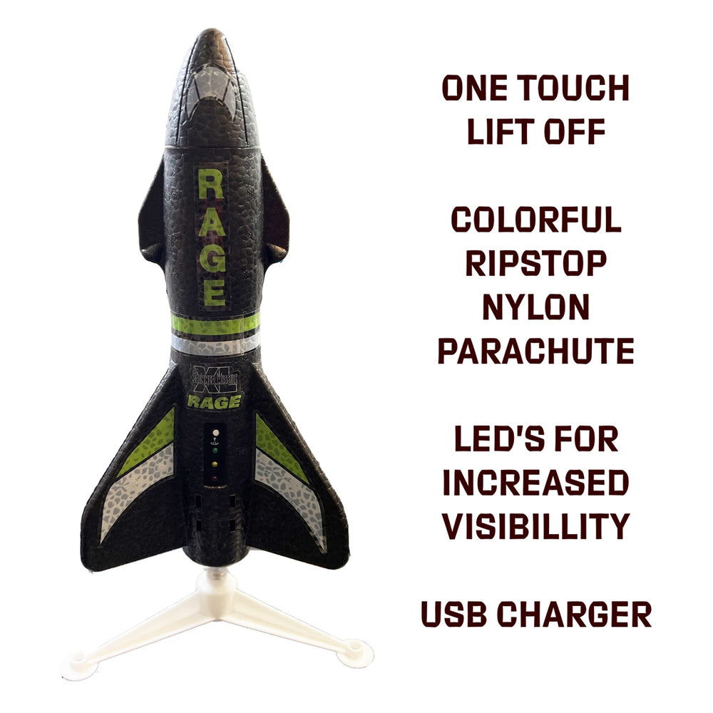 Spinner Missile XL Electric Free-Flight Rocket with Parachute and LEDs Rage RC RGR4150B
