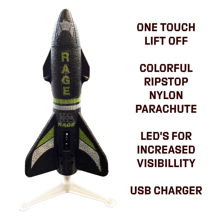 Spinner Missile XL Electric Free-Flight Rocket with Parachute and LEDs Rage RC RGR4150B