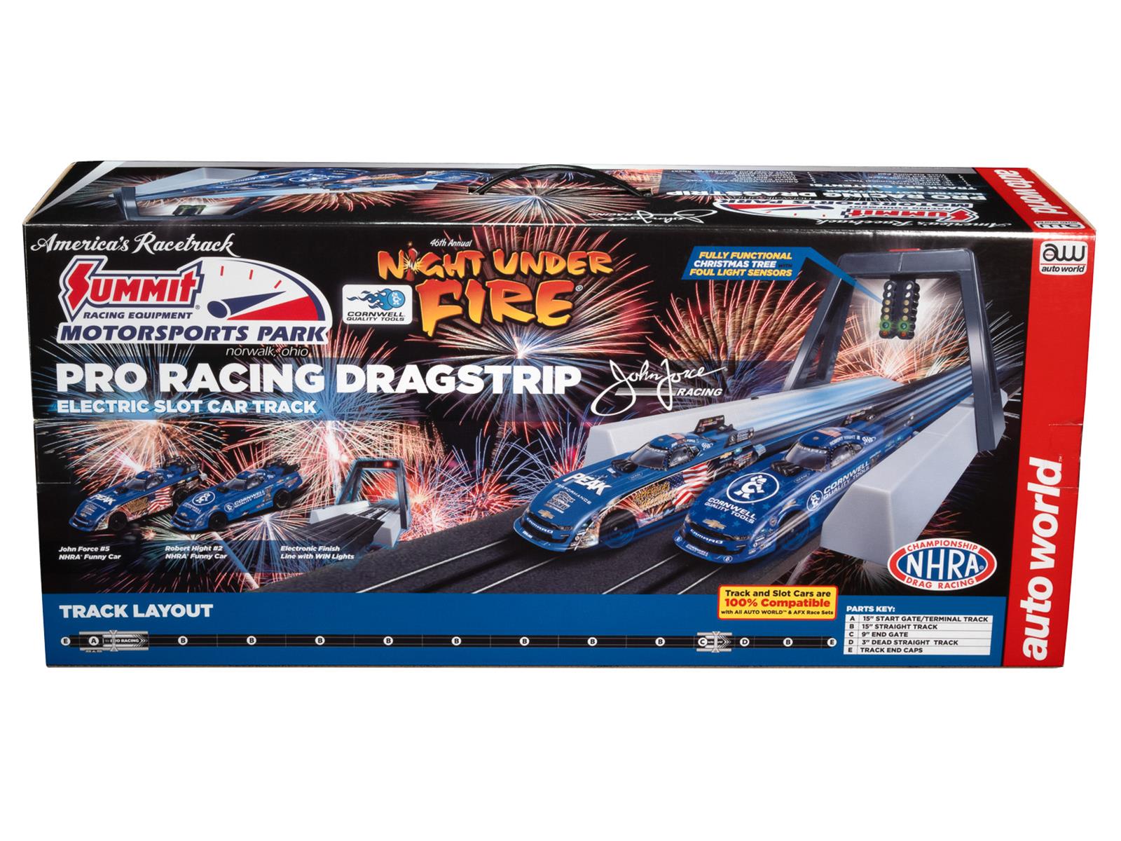 Summit Motorsports Park Night Under Fire 13′ Electronic Drag Auto Worl –  Hobby-Sports.com