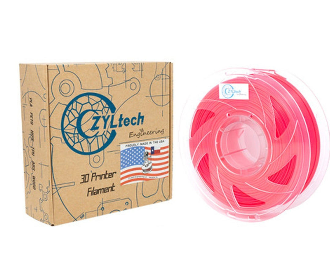 PLA 3D Printer Filament 1.75mm 1kg FLUORESCENT RED/HOT PINK ZYLtech Engineering FMT-PLA-FLRD