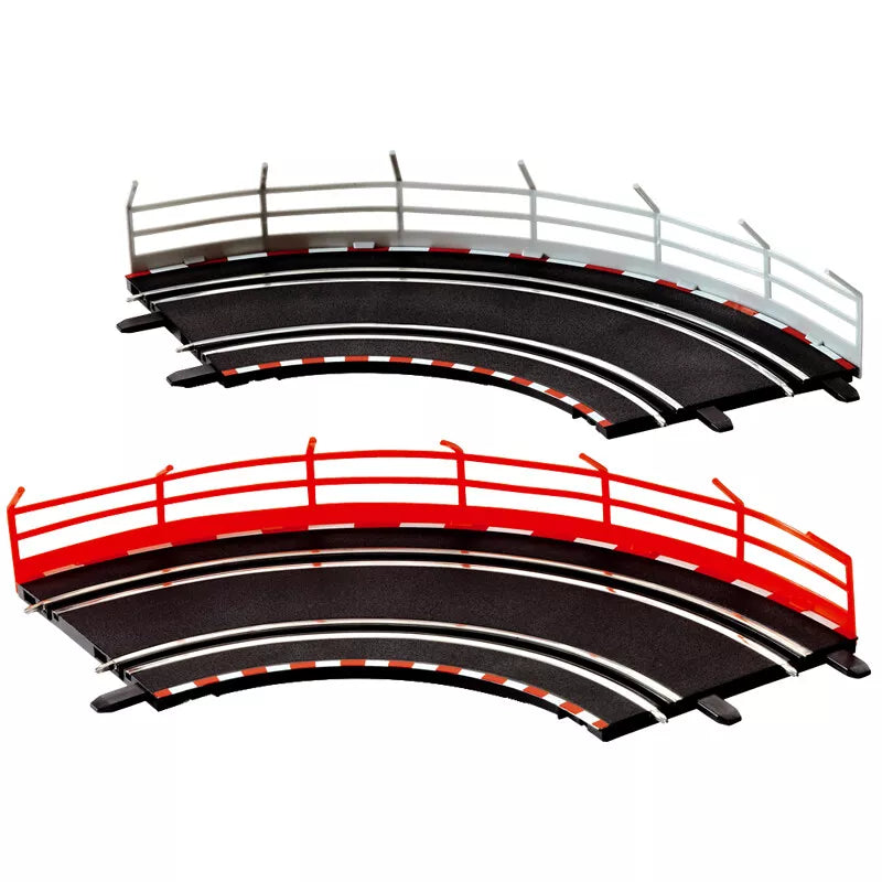 DIGITAL 1/43 Guardrail Fence (5 Pcs Grey, 5 Pcs Red) CARRERA GO!!! #20061651