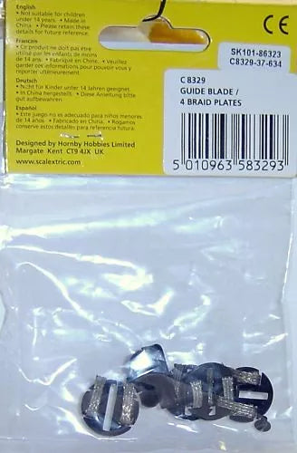 SCALEXTRIC C8329 4-ROUND PICK UP GUIDE W/ BRAID - 1/32 SLOT CAR PARTS