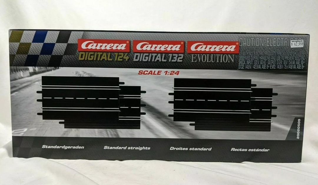 Slot car track 1:24 1:32 Standard Straights (4) Carrera #20020509