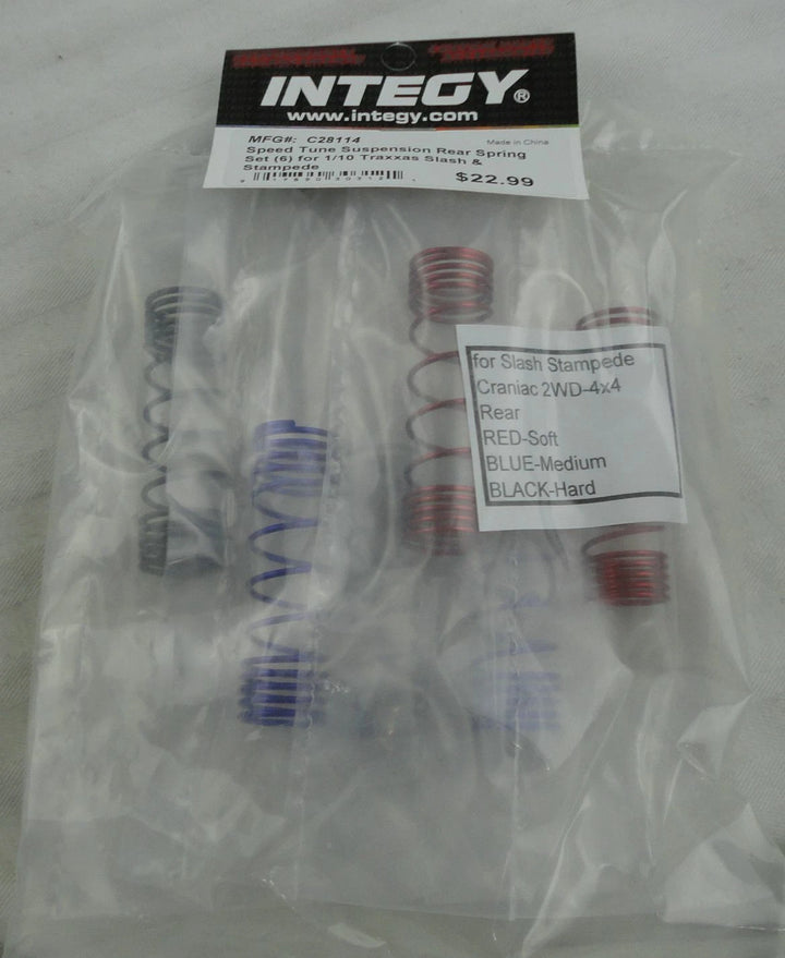 Speed Tune Suspension Rear Spring Set (6) for Traxxas 1/10 Slash &amp; Stampede INTC28114