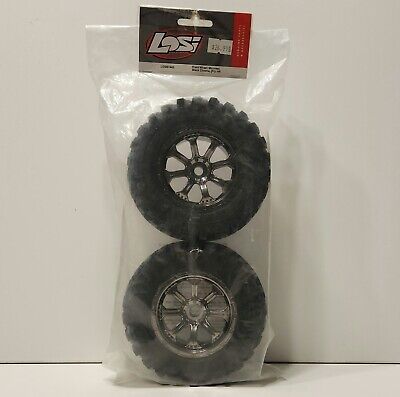 LOSB 7442 Front Wheel, Mounted, Black Chr