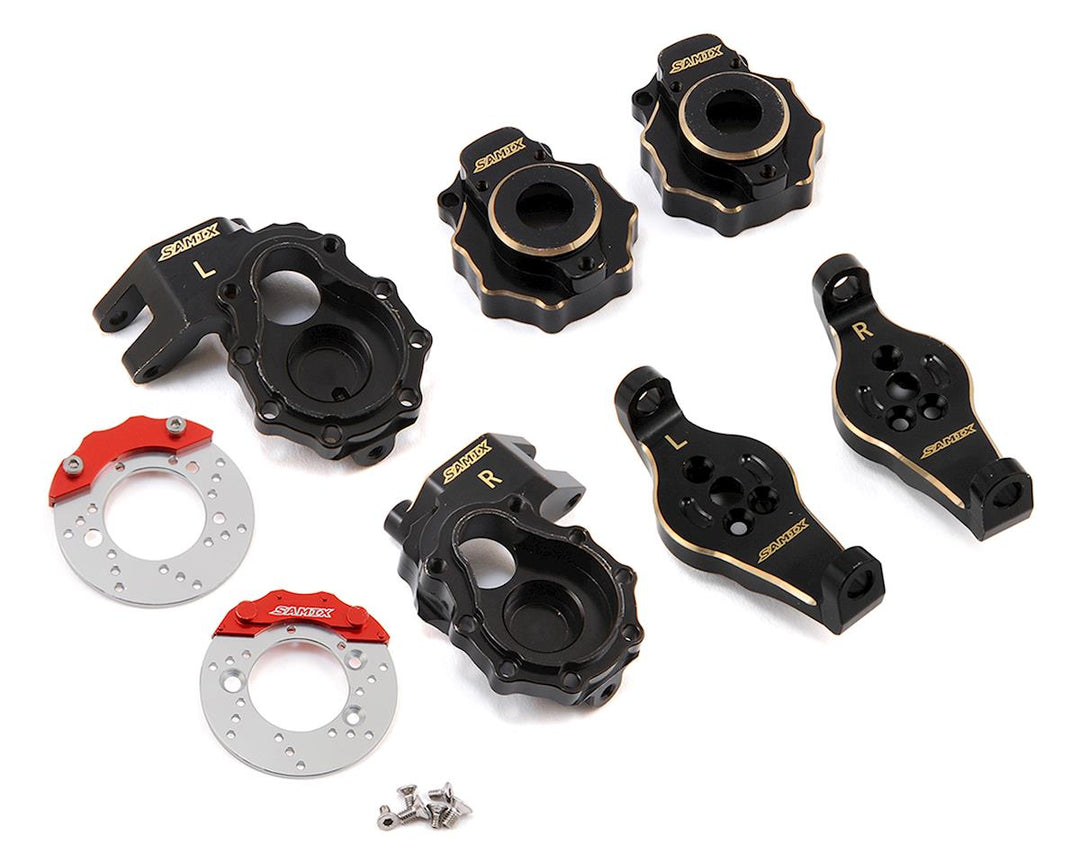 Samix TRX-4 Brass Steering Knuckle, C-Hub, Portal Cover & Scale Brake Rotor Set (239g)  SAMTRX4-4412-C4