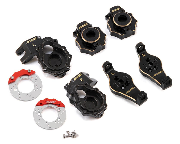 Samix TRX-4 Brass Steering Knuckle, C-Hub, Portal Cover & Scale Brake Rotor Set (239g)  SAMTRX4-4412-C4