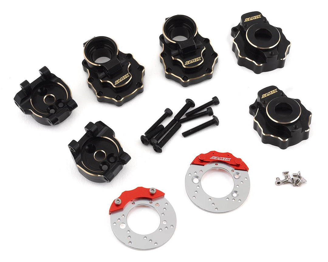 Samix TRX-4 Brass Rear Portal Drive Housing, Knuckle Cover & Hub Carrier Set (188g) SAMTRX4-4464-C4