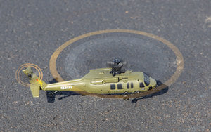 Rage R/C Hero-Copter BL, 4-Blade Brushless RTF Heli; Army RGR6150