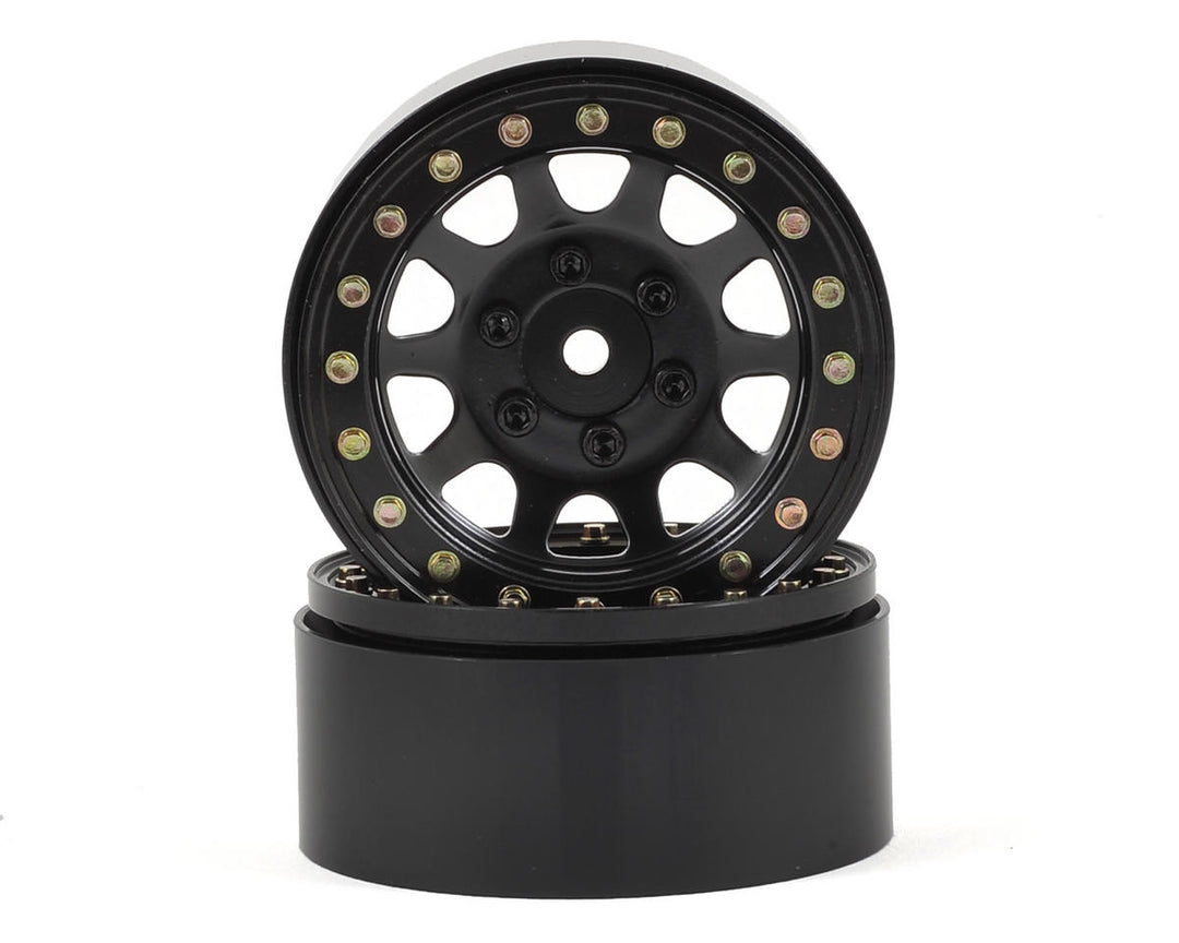 SSD RC D Hole 1.9 Steel Beadlock Crawler Wheels (Black) (2) SSD00003