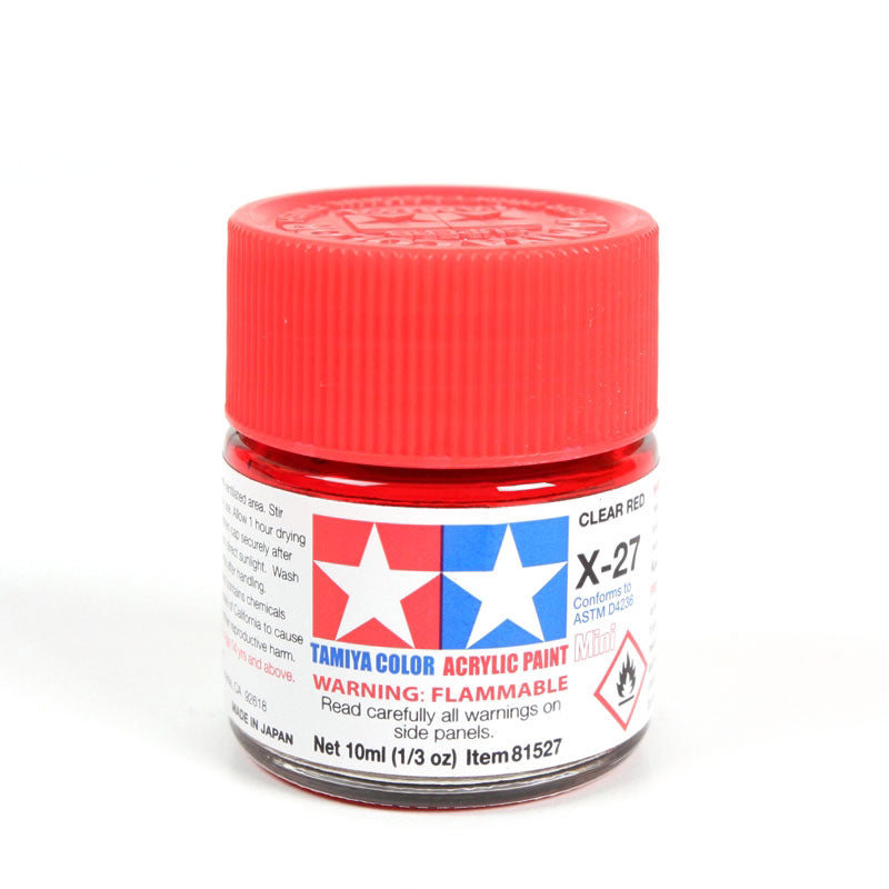 TAM 81527 Acrylic Mini X27, Clear Red
