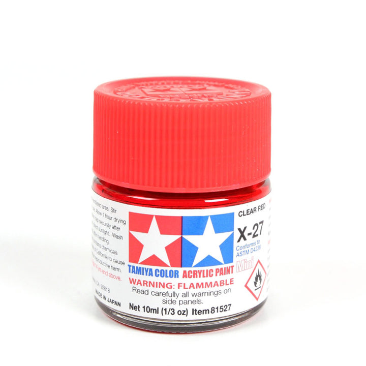 TAM 81527 Acrylic Mini X27, Clear Red