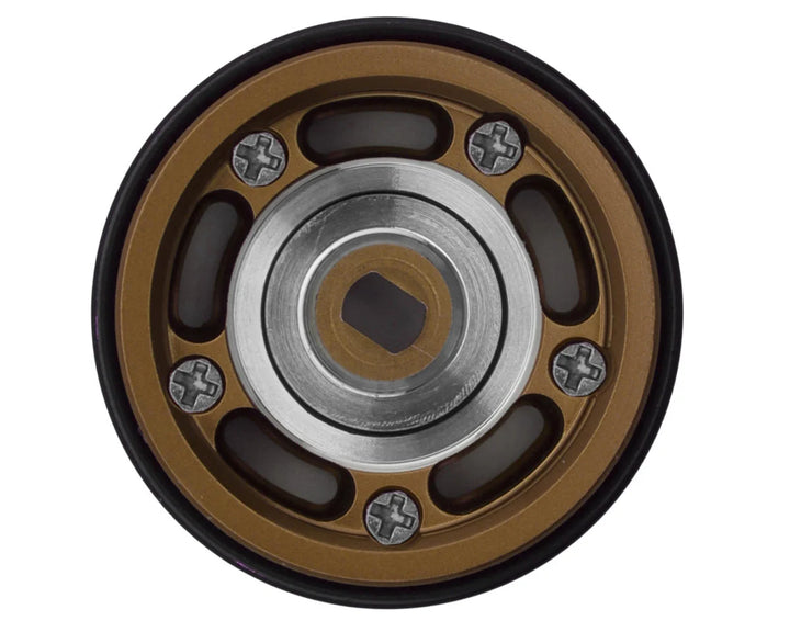Treal Hobby 0.7" 5-Slot Aluminum Micro Rock Crawler Beadlock Wheels (Bronze) (4) (8g ea)
