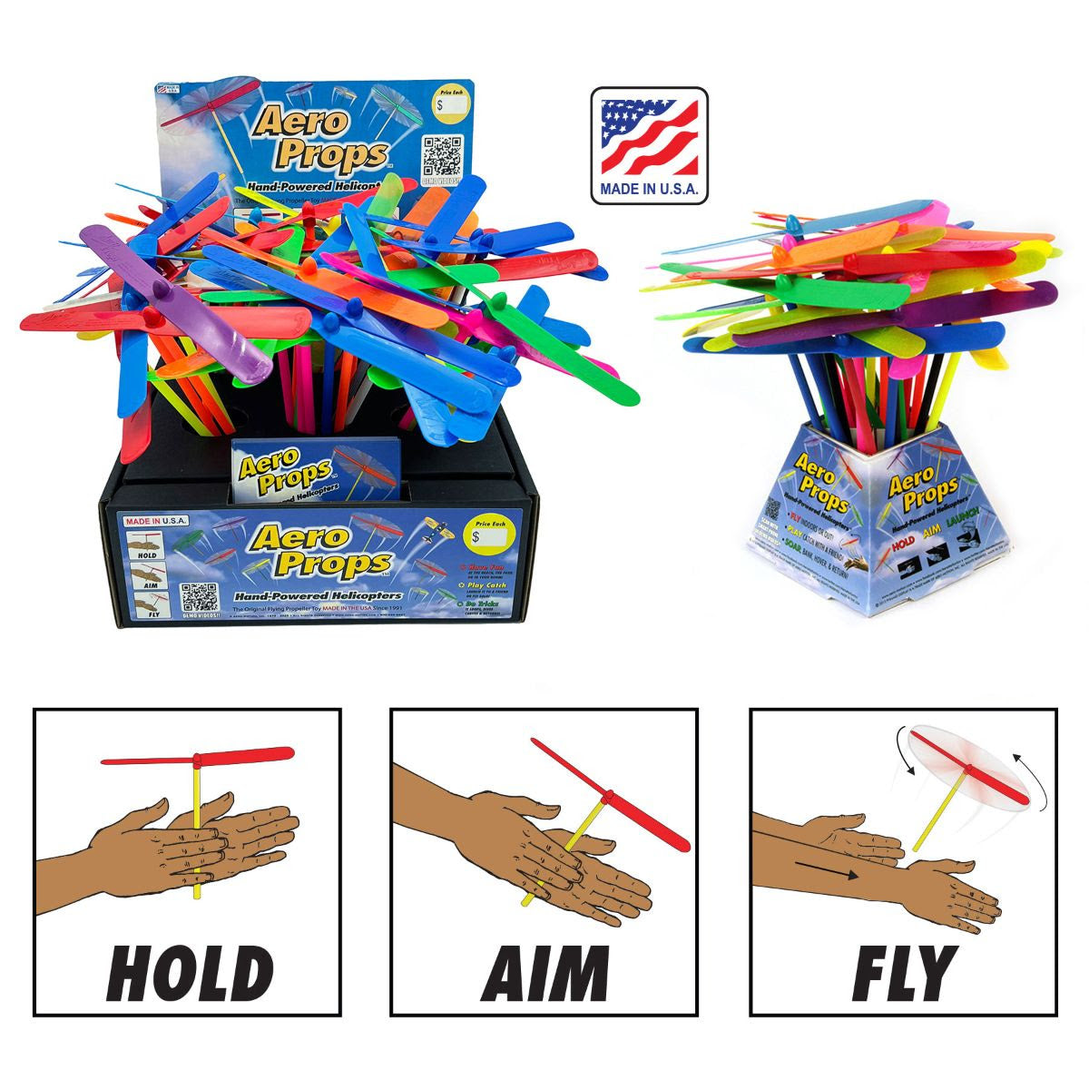 Aero Props™ Fly! America’s Favorite Flying Toy – Made in USA