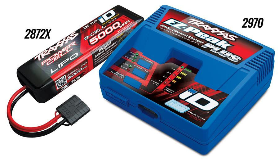 3s 5000 LiPo completer pack includes a 3-cell 5000 mAh 11.1-volt LiPo battery & EZ-Peak® Plus Charger TRA2970-3S Traxxas