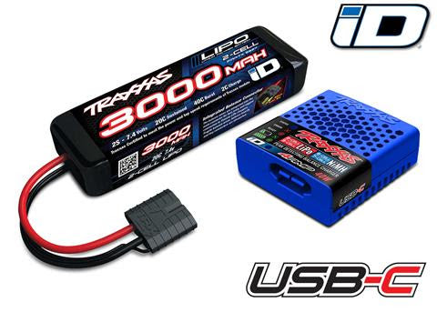 USB-C iD MULTI CHEM 40W 4A Battery & Charger Completer Pack Traxxas 2985-2S
